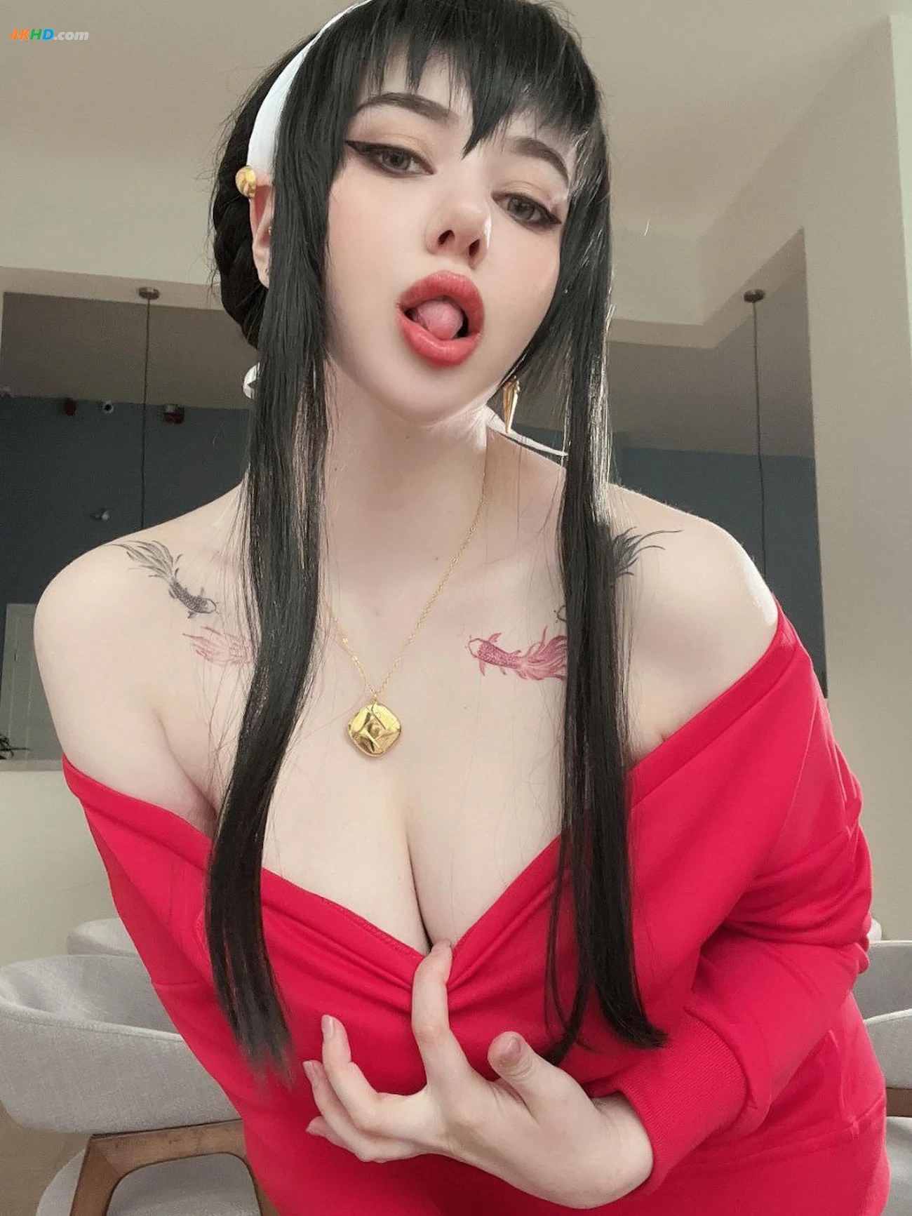 Alina Becker - Yor Forger Red Sweater — photo 45