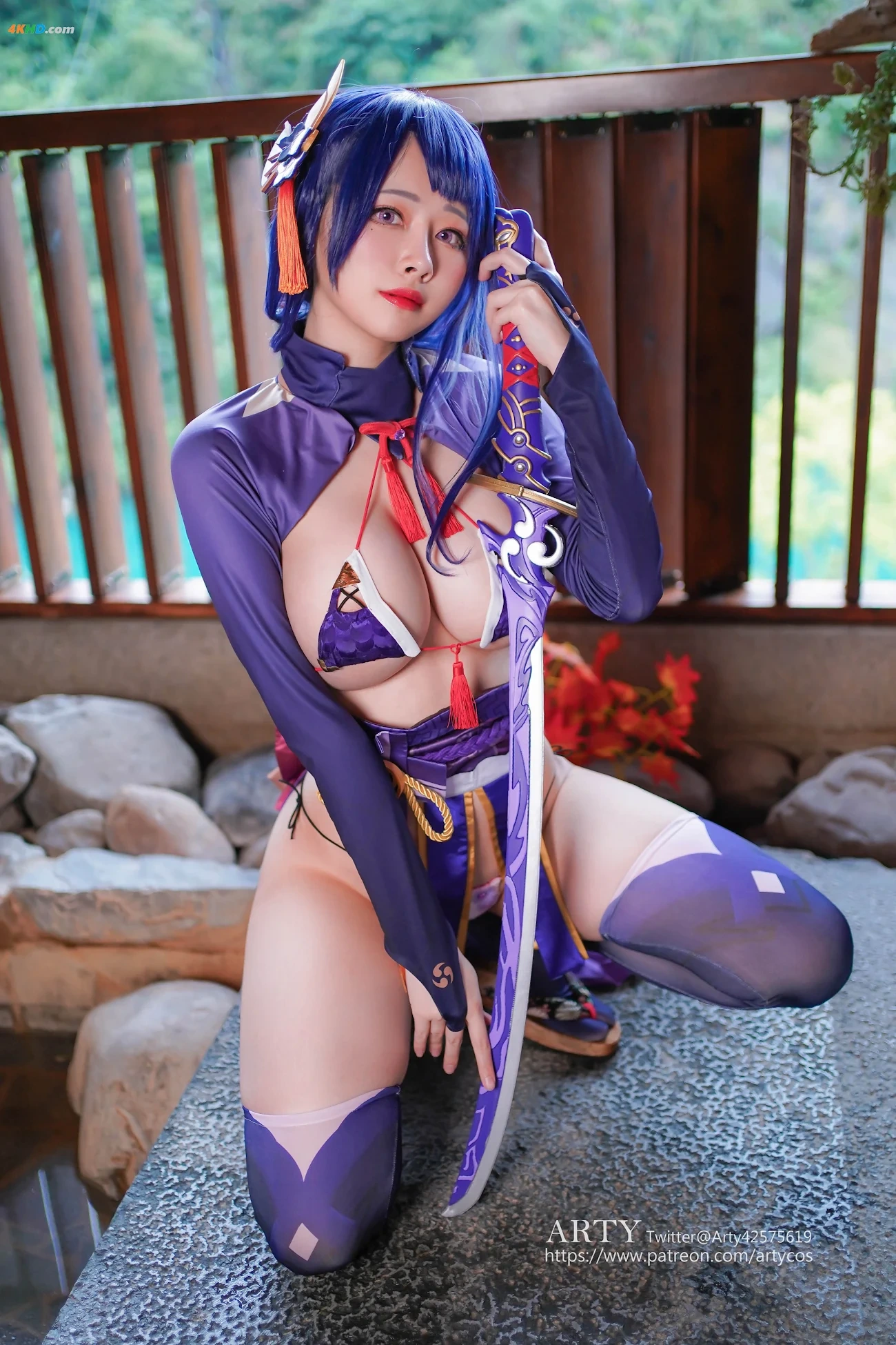 ArtyYaTi and KaYa Huang (Xuan) cosplay Raiden Shogun Ei and Yae Miko Genshin Impact — photo 4