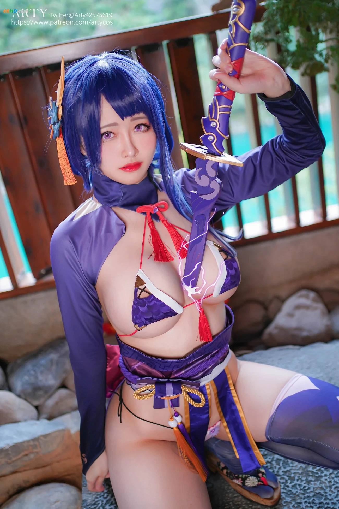 ArtyYaTi and KaYa Huang (Xuan) cosplay Raiden Shogun Ei and Yae Miko Genshin Impact — photo 5
