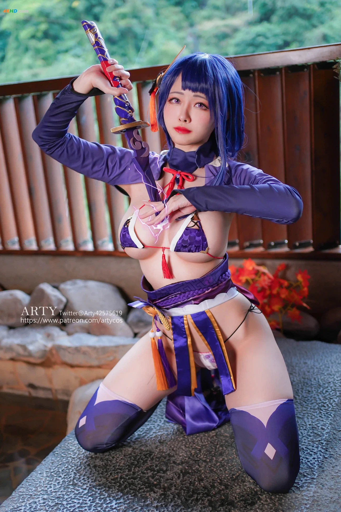 ArtyYaTi and KaYa Huang (Xuan) cosplay Raiden Shogun Ei and Yae Miko Genshin Impact — photo 13