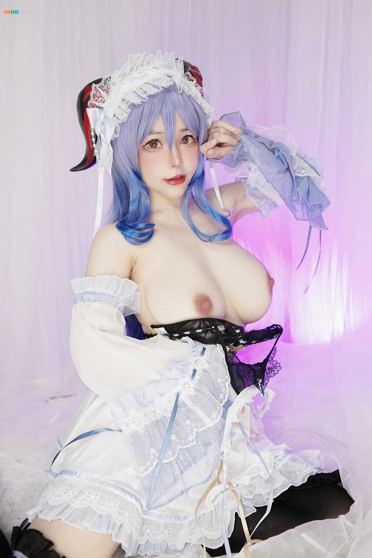 NekoChan - nsfw Ganyu maid selfie set — photo 3