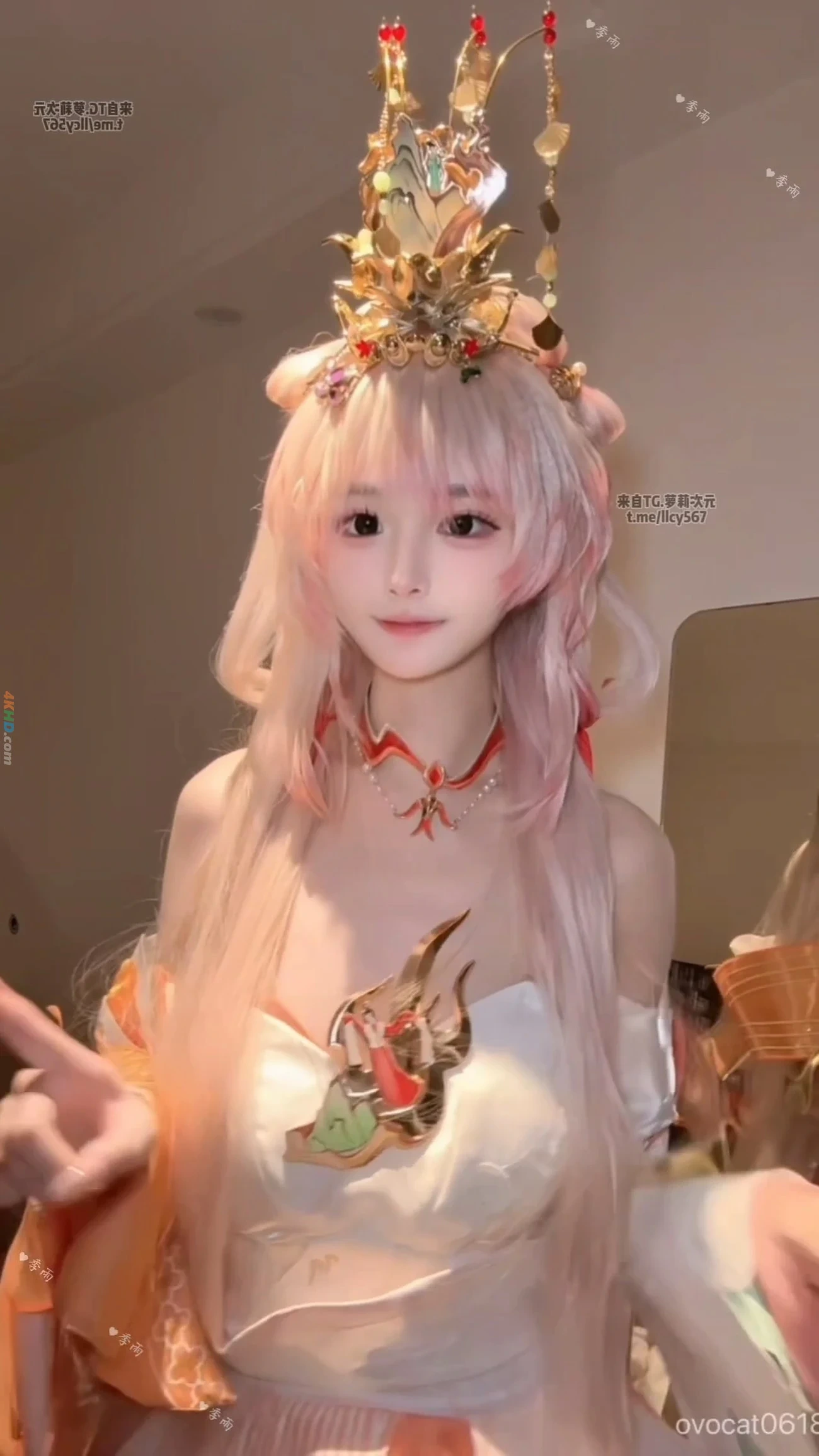 JiYuCOS (WangZheRongYaoXiShi) ZiWei [JiYu Model] (Honor of Kings) Xi Shi Masturbation Cosplay Set — photo 2