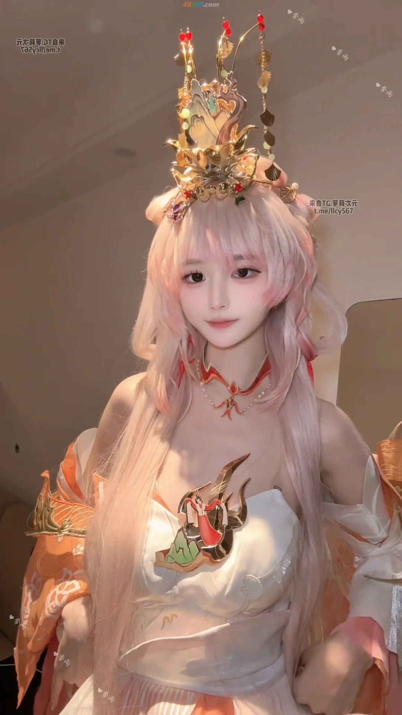 JiYuCOS (WangZheRongYaoXiShi) ZiWei [JiYu Model] (Honor of Kings) Xi Shi Masturbation Cosplay Set — photo 4