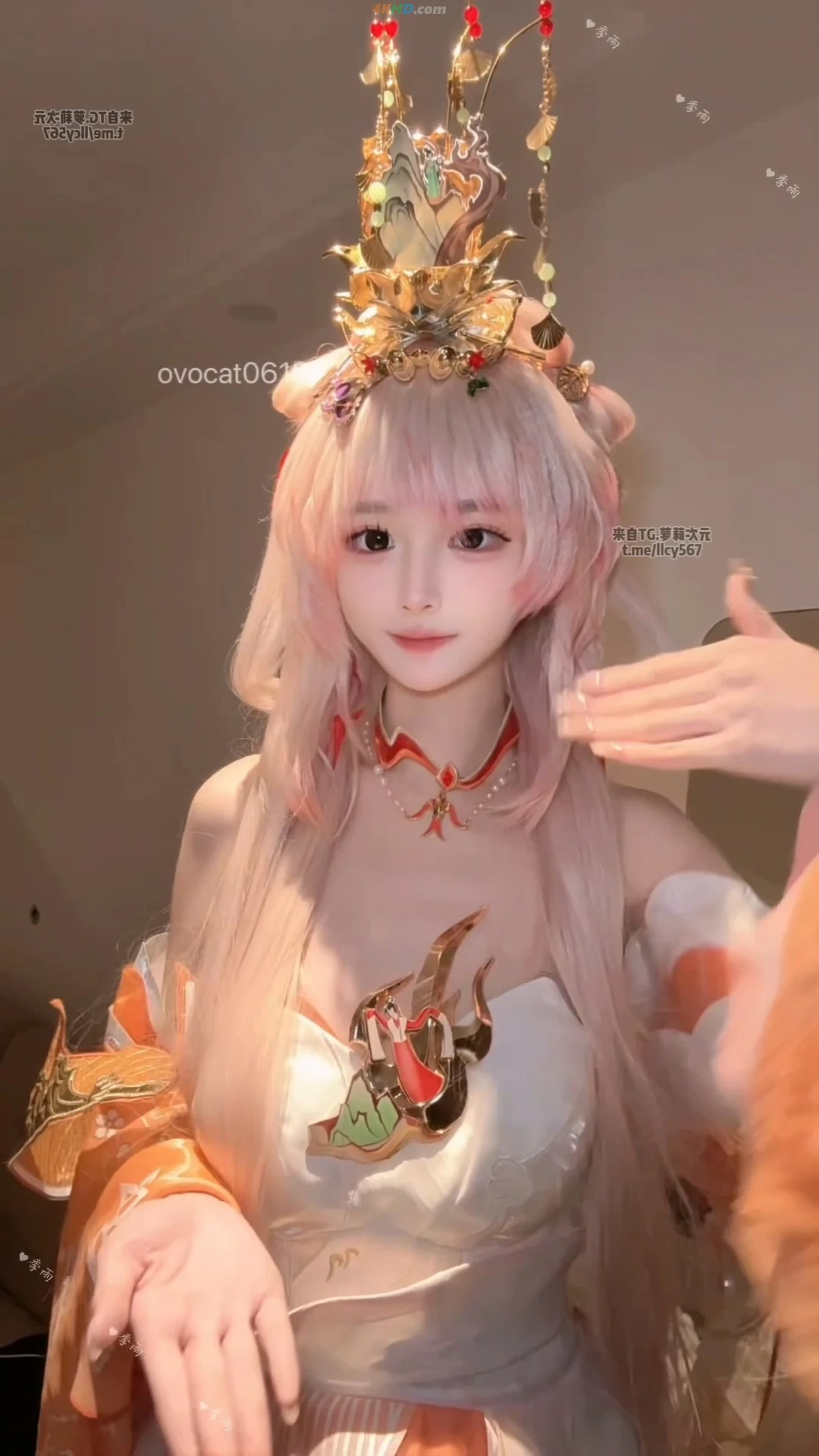 JiYuCOS (WangZheRongYaoXiShi) ZiWei [JiYu Model] (Honor of Kings) Xi Shi Masturbation Cosplay Set — photo 5