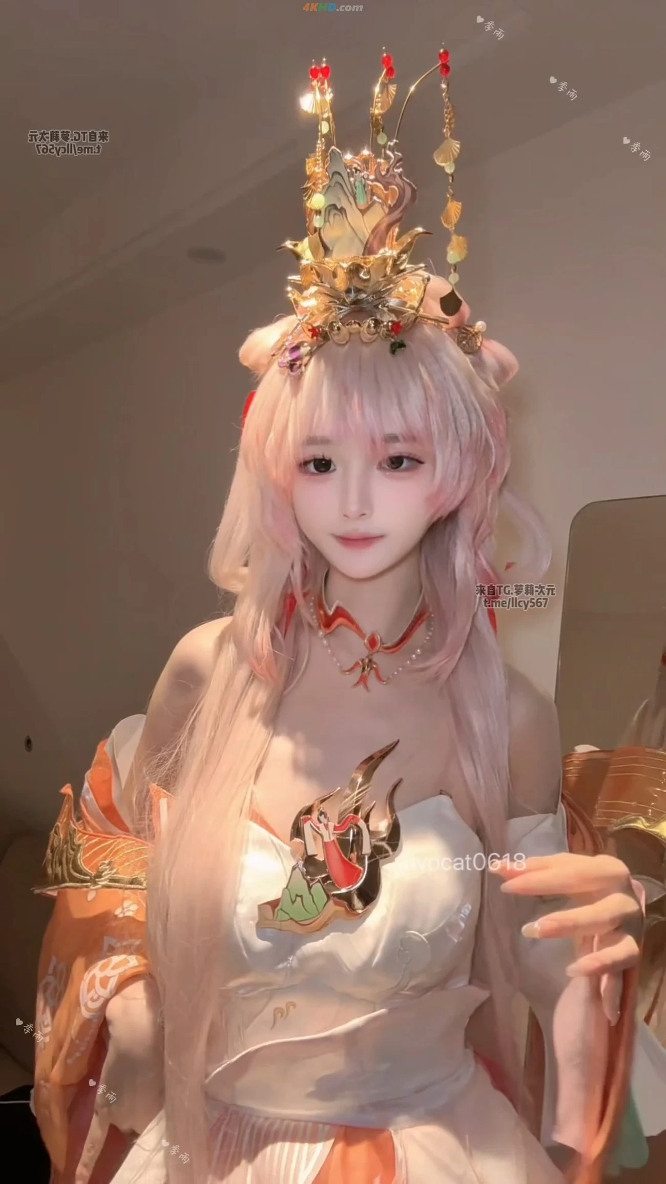 JiYuCOS (WangZheRongYaoXiShi) ZiWei [JiYu Model] (Honor of Kings) Xi Shi Masturbation Cosplay Set — photo 6