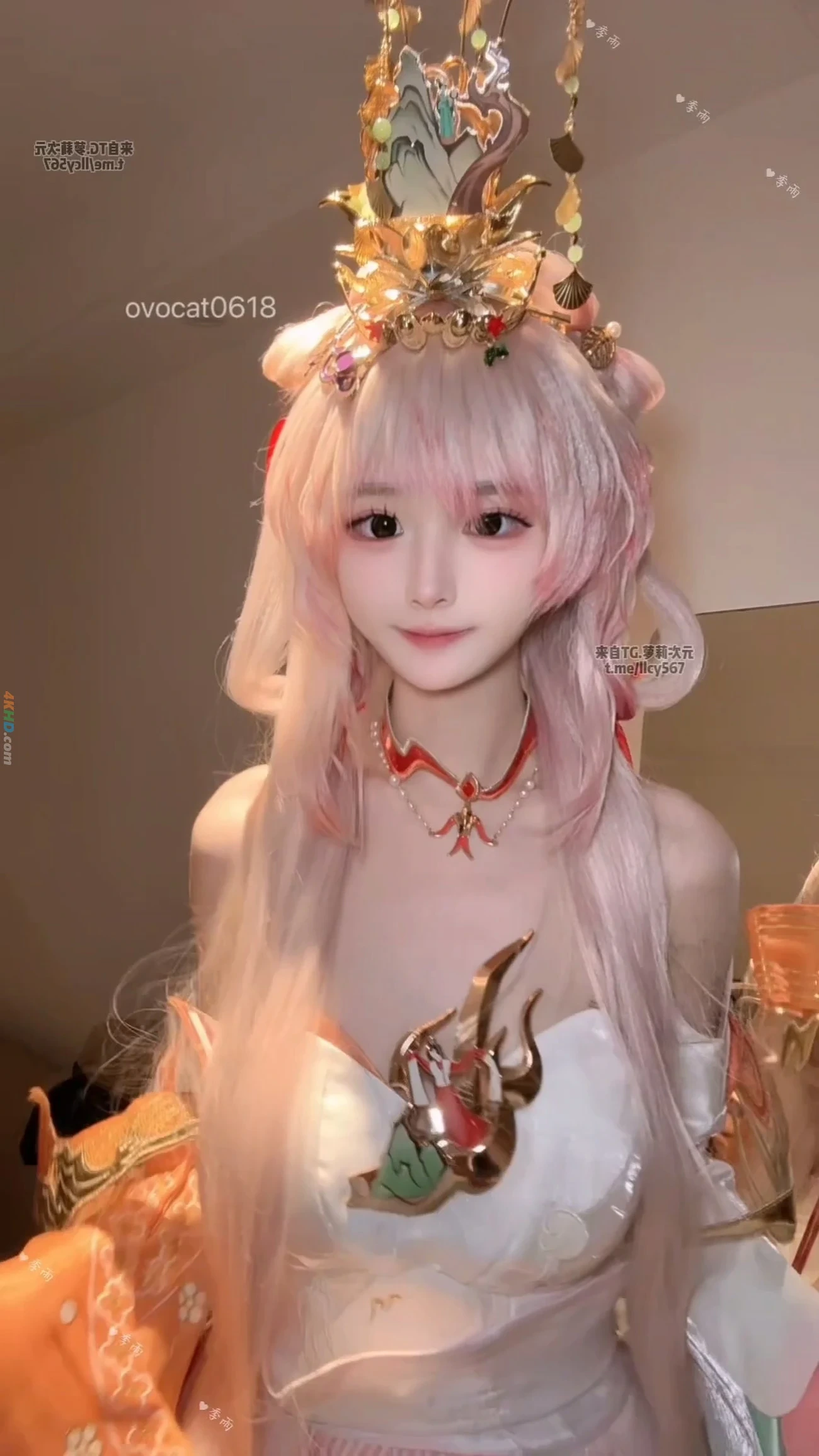 JiYuCOS (WangZheRongYaoXiShi) ZiWei [JiYu Model] (Honor of Kings) Xi Shi Masturbation Cosplay Set — photo 10