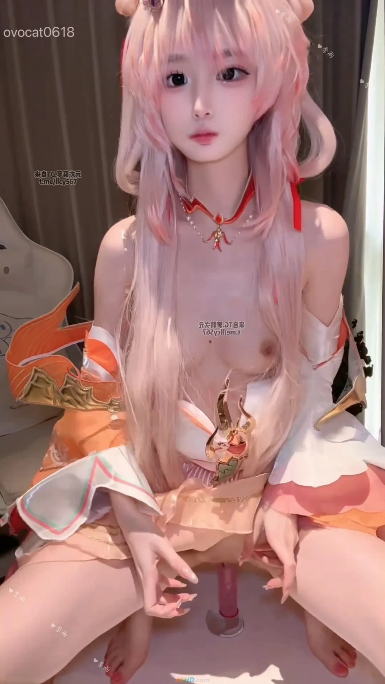 JiYuCOS (WangZheRongYaoXiShi) ZiWei [JiYu Model] (Honor of Kings) Xi Shi Masturbation Cosplay Set — photo 15