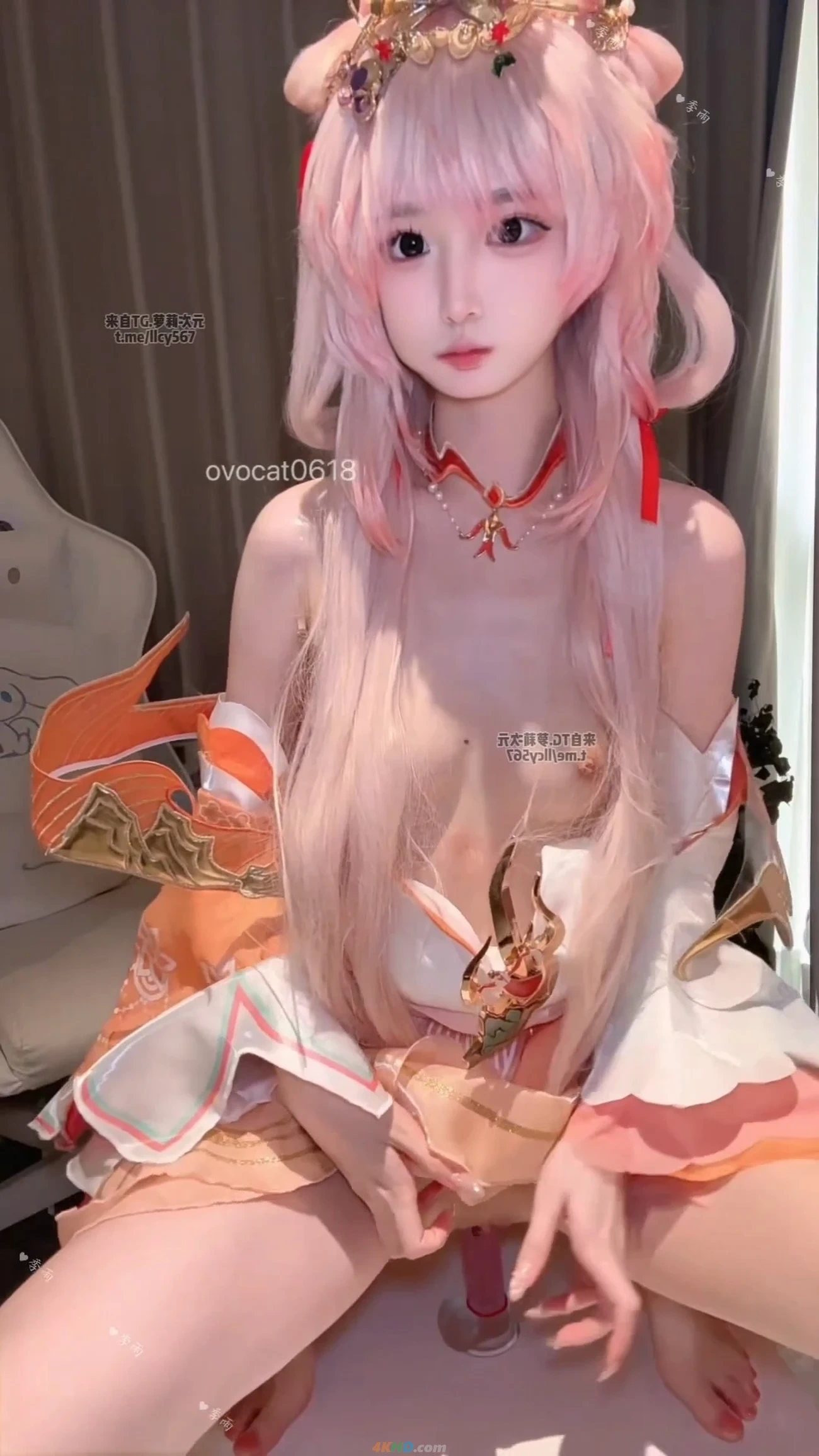 JiYuCOS (WangZheRongYaoXiShi) ZiWei [JiYu Model] (Honor of Kings) Xi Shi Masturbation Cosplay Set — photo 16