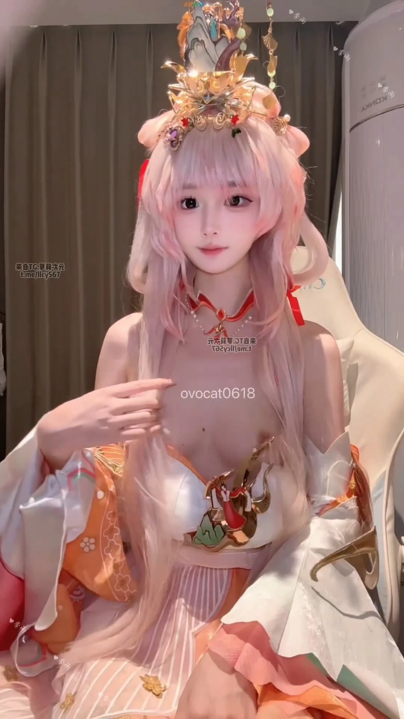 JiYuCOS (WangZheRongYaoXiShi) ZiWei [JiYu Model] (Honor of Kings) Xi Shi Masturbation Cosplay Set — photo 24