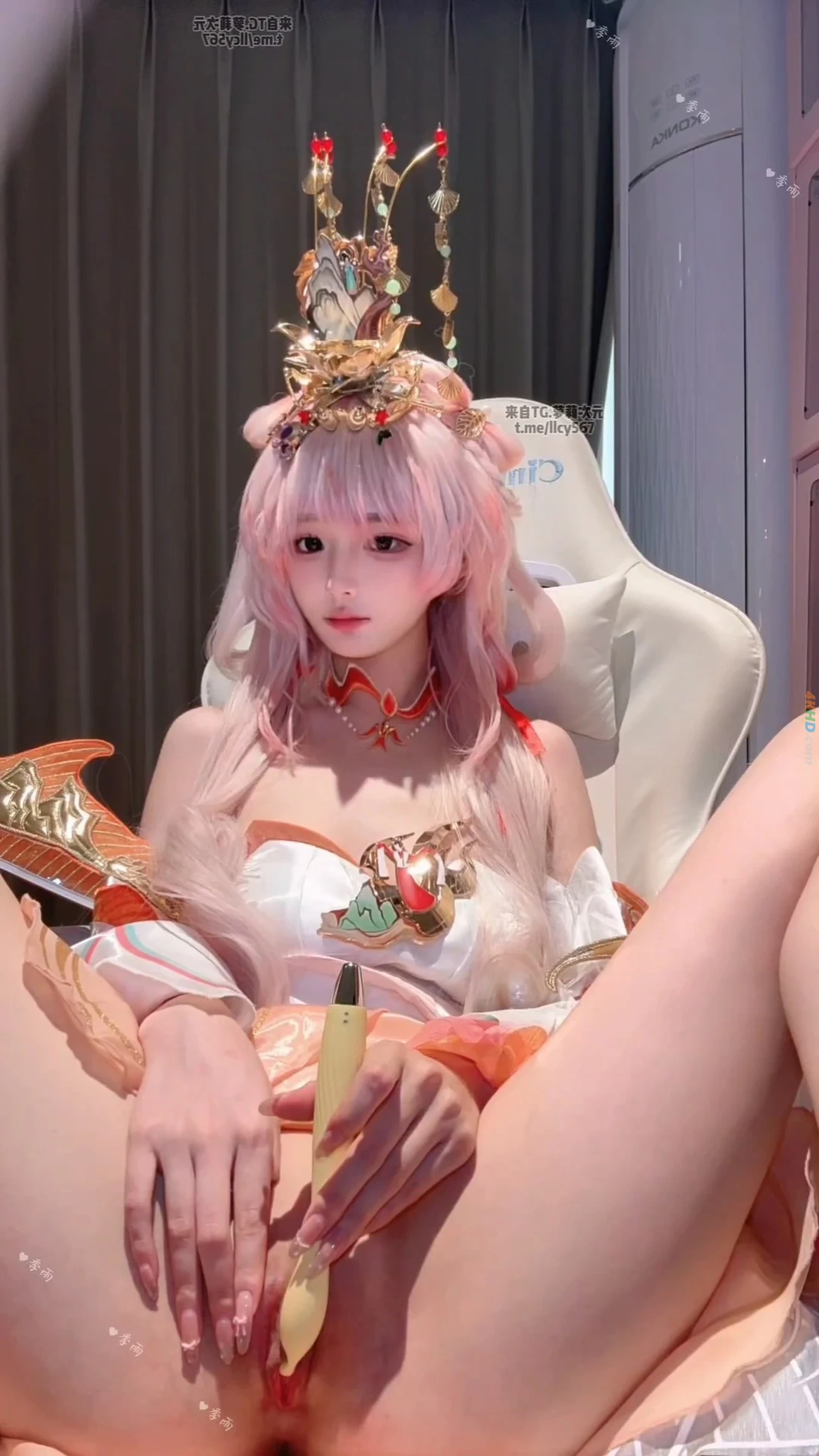 JiYuCOS (WangZheRongYaoXiShi) ZiWei [JiYu Model] (Honor of Kings) Xi Shi Masturbation Cosplay Set — photo 29
