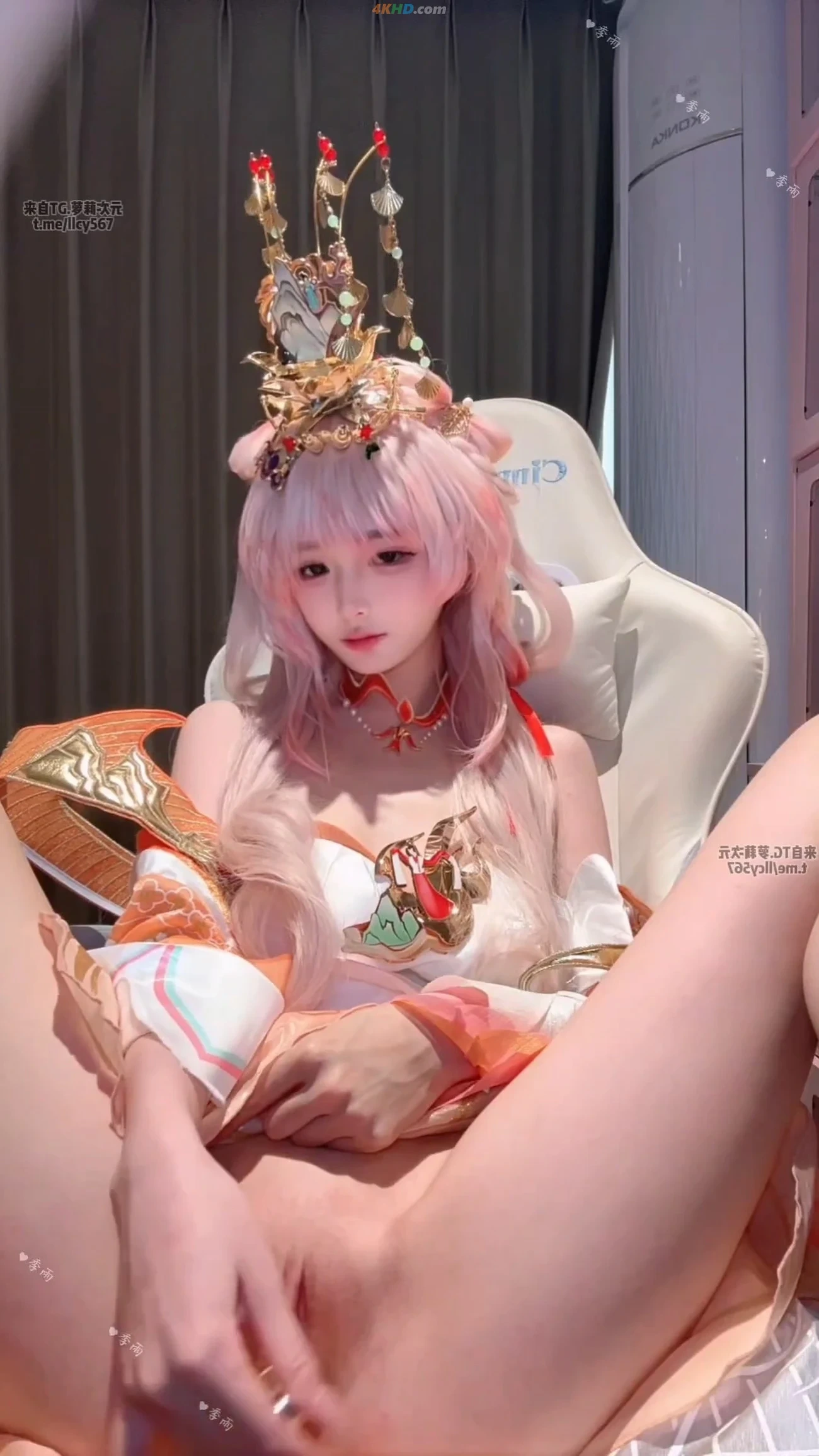 JiYuCOS (WangZheRongYaoXiShi) ZiWei [JiYu Model] (Honor of Kings) Xi Shi Masturbation Cosplay Set — photo 31