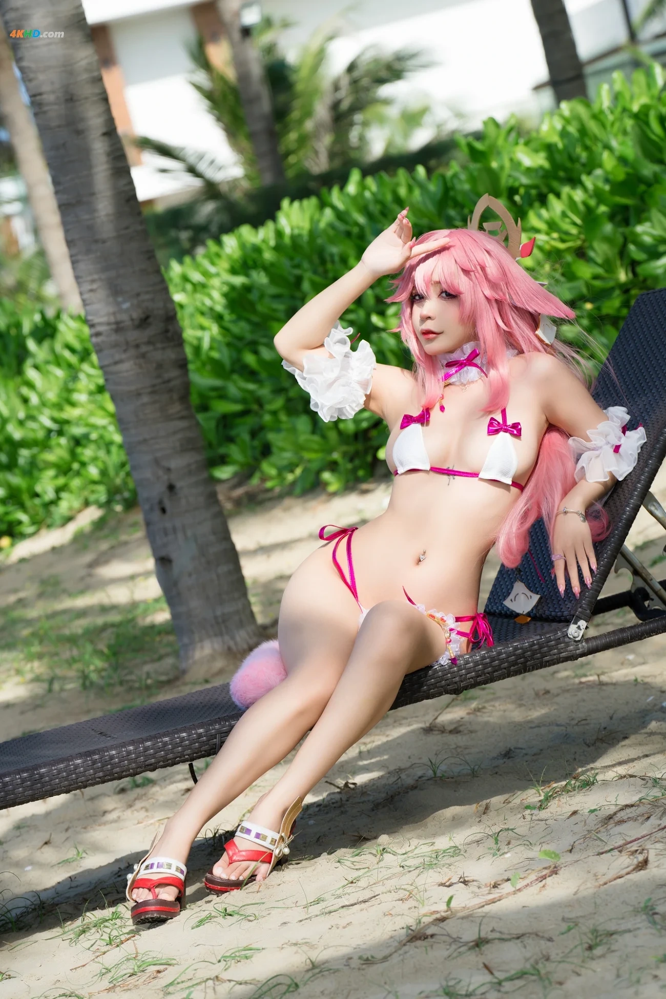 [(Umeko J)] Yae Miko (blossom bikini) — photo 1