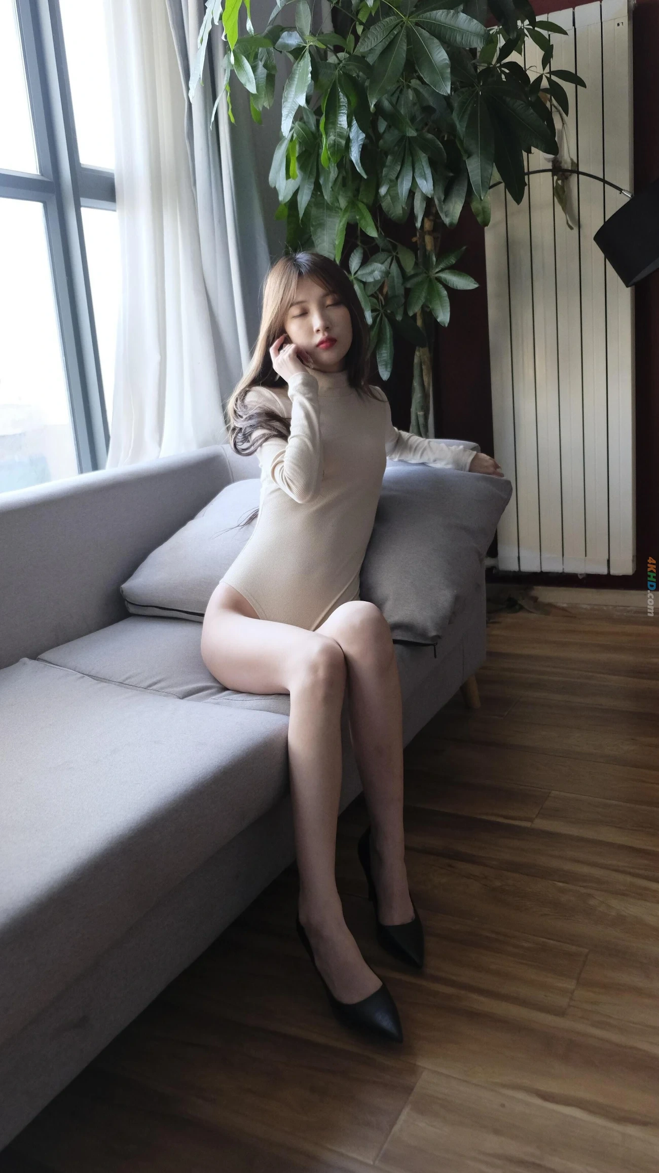 [Private Photoshoot] BaiXue(JiaFei) - GaoLengHeiSiNuShen QuanChiDuRenTiSiPai — photo 14