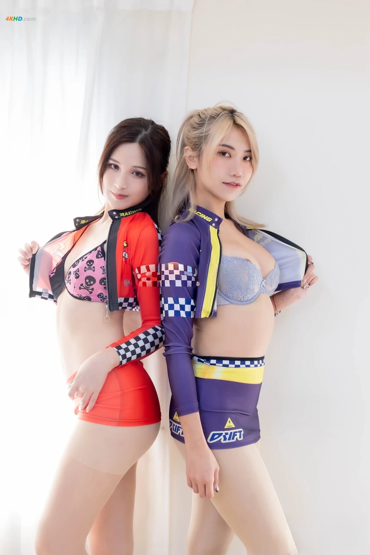 [JVID] YiFuDie & AshAiXi - [(SiDianQuanLu)]ShouCiHeTiZhenCang SaiCheNuLangYouLiangSiWaMeiJiaoLeiSiBianYouHuo — photo 14