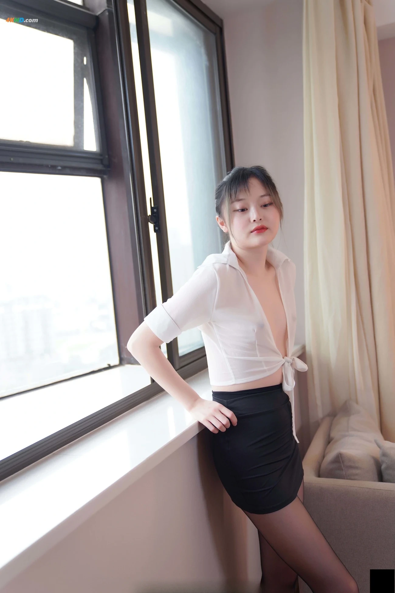 [Private Photoshoot] YueYue - DuanQunHeiSi QuanChiDuSiPai — photo 174